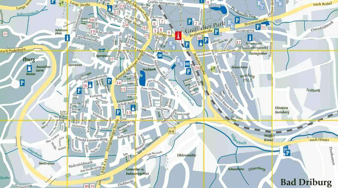 Marcus Klinik Stadtplan Bad Driburg